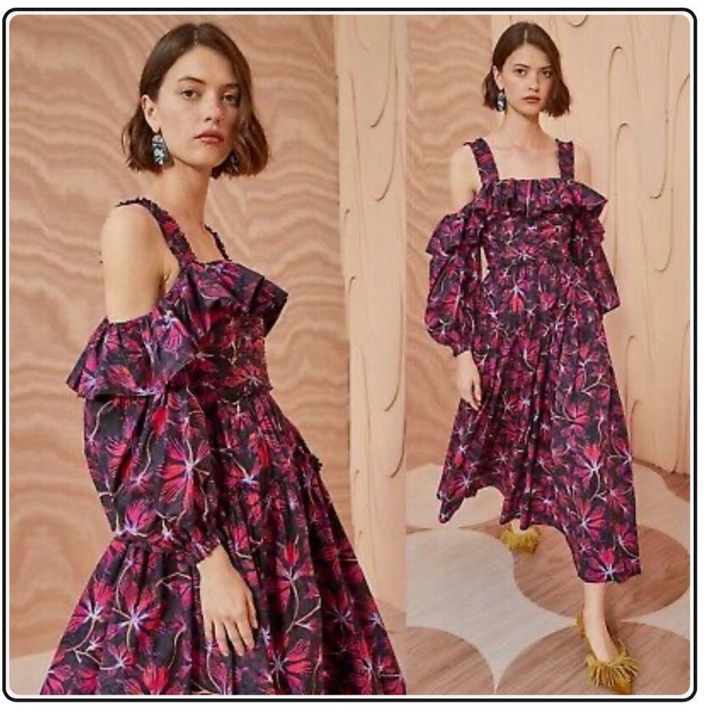 ULLA JOHNSON Caprice Ruffled Floral
NWT Size 2